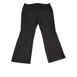 Lane Bryant Women's Black Pin Striped Dress Pants 26R Bootcut Career Minimalist